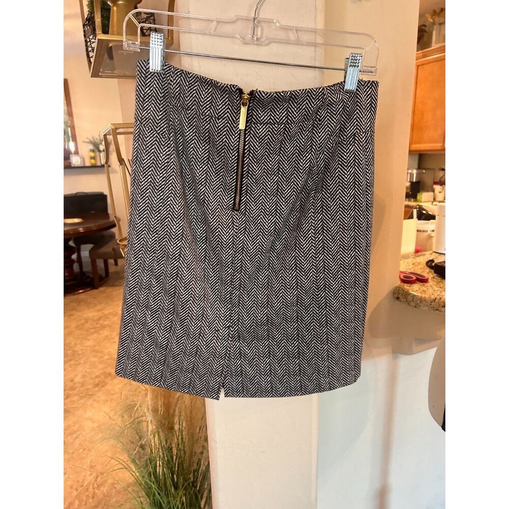 Michael Kors A-line Herringbone Print Skirt small 2-4 - Picture 6 of 7